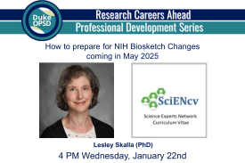 How to prepare for NIH Biosketch Changes coming in May 2025 annoncement